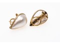 Elegant 14K Teardrop Mabe Pearl Earrings