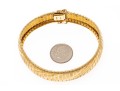 14k Yellow Gold Fabulous Wide Brushed And Polished Domed Omega Style Bracelet