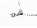 14k White Gold And Diamond Pendant Necklace