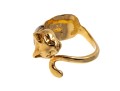 Charming 18K Cat Form Ring, Size 4.5