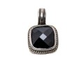 Sterling And Black Onyx Pedant Necklace