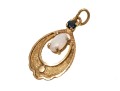 Dainty 14K Opal And Sapphire Pendant