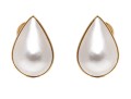 Elegant 14K Teardrop Mabe Pearl Earrings