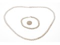 Sterling Silver Chain Necklaces And Bracelet