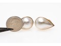 Elegant 14K Teardrop Mabe Pearl Earrings