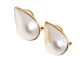 Elegant 14K Teardrop Mabe Pearl Earrings