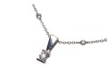 14k White Gold And Diamond Pendant Necklace