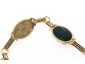 Stunning 14K And Carved Hardstone Scarab Bracelet