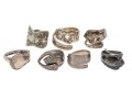 Sterling Silver Fun Retro Lot Of Spoon Rings