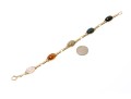 Stunning 14K And Carved Hardstone Scarab Bracelet