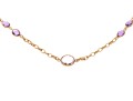 14K Stationed Amentyst Chain Necklace