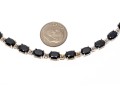 Sterling Silver And Sapphire Line Necklace