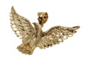 14k Yellow Gold Striking Diamond Cut Soaring Eagle Pendant