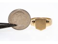 14K Yellow Gold Shield Signet Ring, Size 6.25