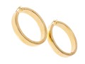 14k Yellow Gold Wide Hoop Earrings
