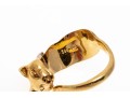 Charming 18K Cat Form Ring, Size 4.5