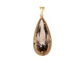 Stunning Pear Cut Smoky Quartz 14K Pendant