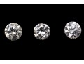 Loose Stones: 3 Round Brilliant Diamond, 0.54 TCW