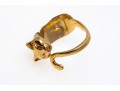 Charming 18K Cat Form Ring, Size 4.5