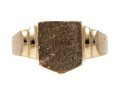 14K Yellow Gold Shield Signet Ring, Size 6.25