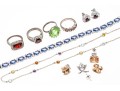 Colorful Zirconia Set Sterling Jewelry