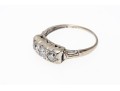 Vintage 14K White Gold Old European Cut Diamond Ring, Size 7+
