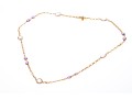 14K Stationed Amentyst Chain Necklace
