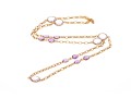 14K Stationed Amentyst Chain Necklace