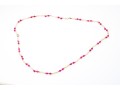 Strung Necklace And Bracelet Set, Keshi Pearls With Ruby And 14K Beads