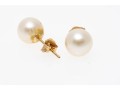 Lot Of Two Jewelry Pieces Including A Pair Of 14k Cultured Pearl Earrings