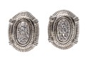 Judith Ripka Striking Sterling And 18K White Sapphire Earrings