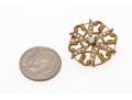 10k Yellow Gold Pretty Antique Seed Pearl And White Opal Circle Brooch