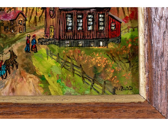 Milton Bond (1918-2010, American) Reverse Glass Painting