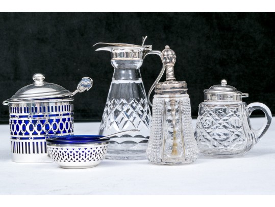 Assorted Sterling Silver Mounted Table Wares, 1.47 OZT Weighable