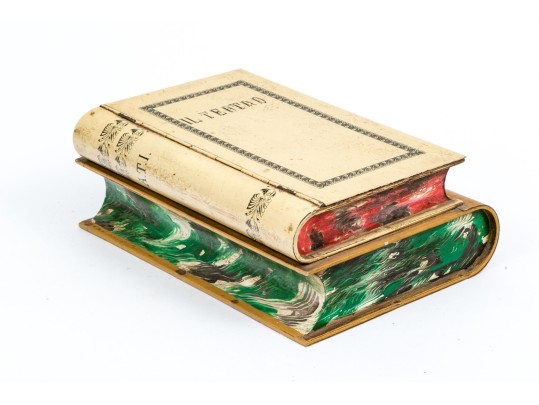 Awesome Vintage Italian Toleware Faux Book Box