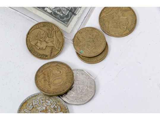 Assorted Currency Collection With Assorted Bills And Coins