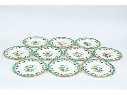 Set Of 10 English Sinclair China Service Dishes