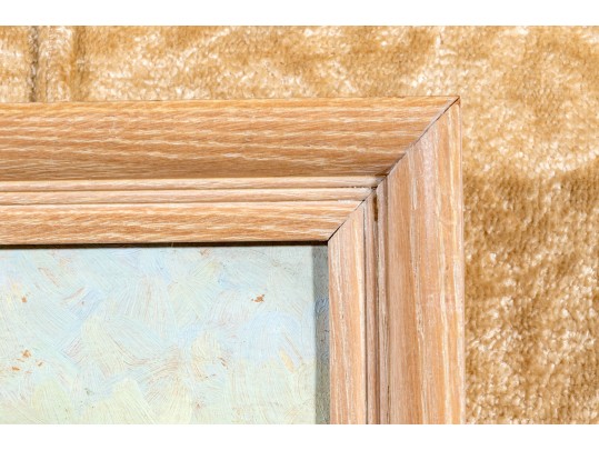 Oil On Board Impressionist Style Lanscape With Impasto