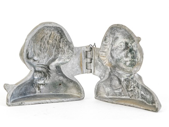 Five Vintage Lead Or Pewter Ice Cream & Chocolate Moulds