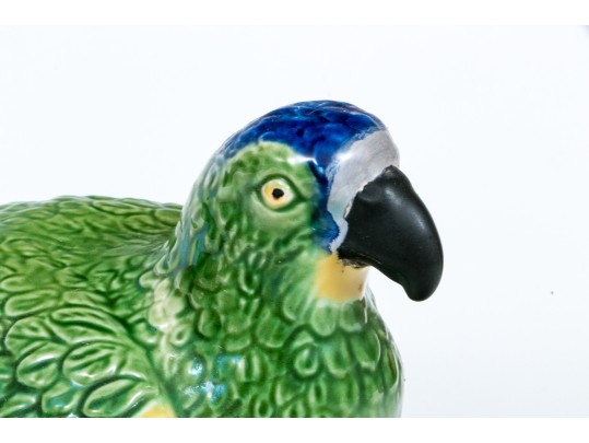 Pair Of Portuguese Ceramic Bird Boxes