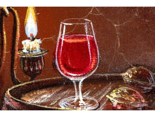 Marcel Danvil Signed Still Life Oil On Canvas With Certificate Of Authenticity