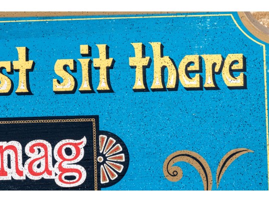 Pabst Blue Ribbon Vibrant Painted Bar Sign