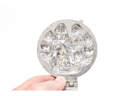 Five Vintage Lead Or Pewter Ice Cream & Chocolate Moulds