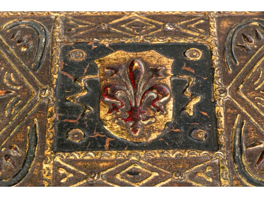 Semi Antique Carved & Gilt Finished Florentine Hinged Casket