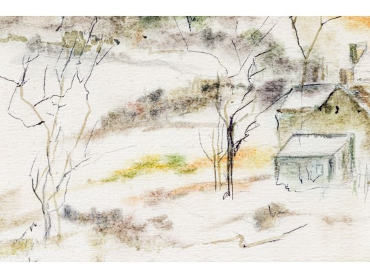 Watercolor On Paper Landscape