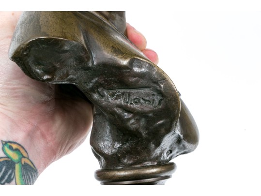 Emmanuel Villanis (French, 1858-1914) Bronze Bust, 'Fille De Bohème'