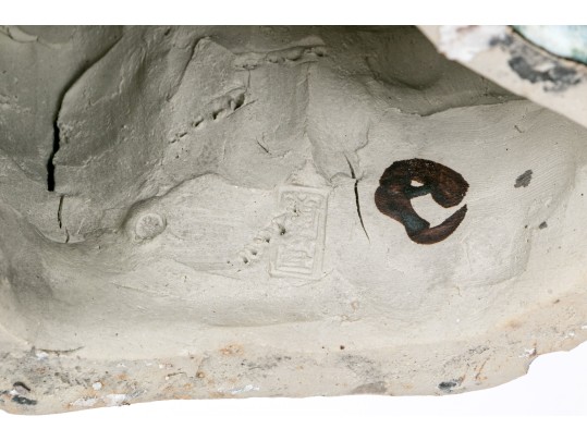 Vintage Asian Glazed Ceramic Egret Group