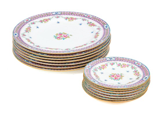 Set Of 14 English Mintons China Dishes