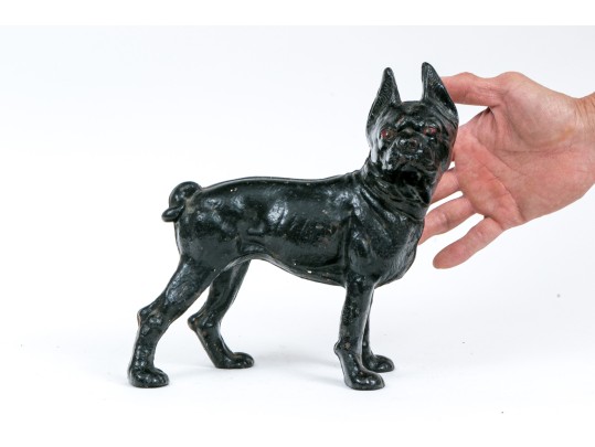 Vintage Cast Iron ‘Boxer’ Form Door Stop