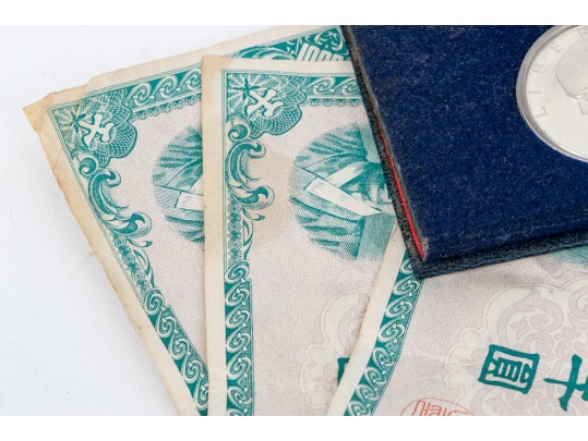 Assorted Currency Collection With Assorted Bills And Coins